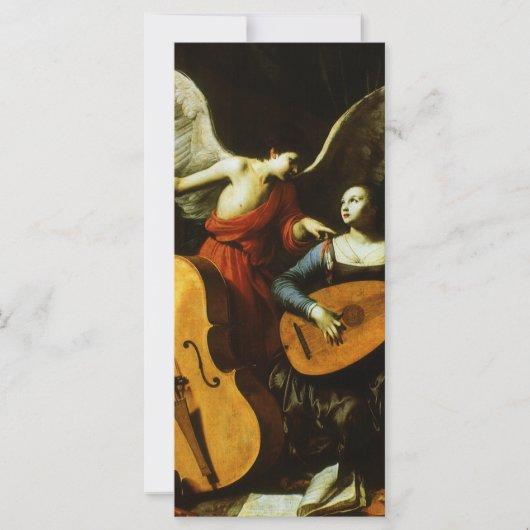 Carte Saint Cecilia et l'ange par Carlo Saraceni (Devant)