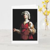 Carte Saint Cecilia (St. Cecilia), Guido Reni (Fleur jaune)