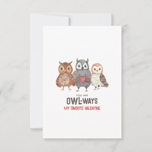 Carte Saint-Chouette Ami Saint-Valentin (Devant)