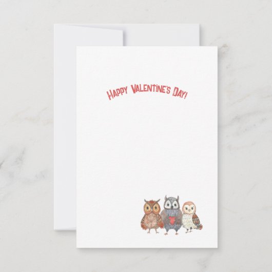 Carte Saint-Chouette Ami Saint-Valentin (Dos)