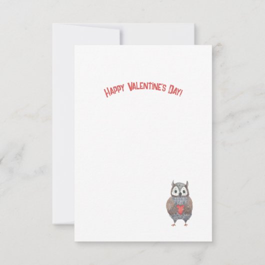 Carte Saint-Chouette Ami Saint-Valentin (Dos)