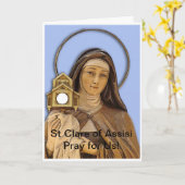 Carte Saint Clare Assisi (Fleur jaune)