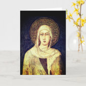 Carte Saint Clare d'Assise par Simone Martini (Fleur jaune)