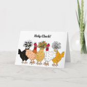 Carte Saint Cluck, Joyeux Anniversaire Mère Clucker (Devant)
