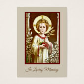 Carte Saint commémorative funéraire catholique Enf (Devant)