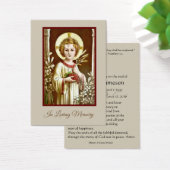 Carte Saint commémorative funéraire catholique Enf (Bureau)