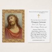 Carte Saint du Mémorial funéraire catholique de Jé (Devant & derrière)