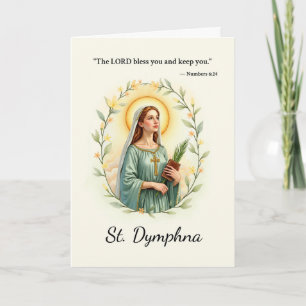 Carte Saint Dymphna Les bénédictions de Dieu La couronne