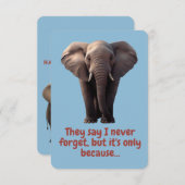 Carte Saint Eléphants Saint Valentin (Devant / Derrière)