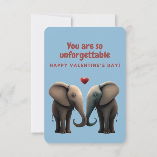 Carte Saint Eléphants Saint Valentin (Dos)