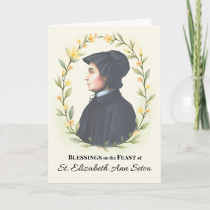 Carte Saint Elizabeth Ann Seton Fête Bénédiction