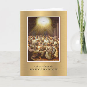 Carte Saint-Esprit Pentecôte Vierge Marie Religieux