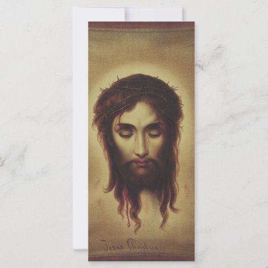 Carte Saint Face de Jésus-Christ (Devant)