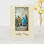 Carte Saint-Famille Anniversaire Occasion spéciale Catho (Fleur jaune)