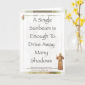 Carte Saint Francis de PRIÈRE d'Assisi Sunbeam (Fleur jaune)