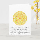 Carte Saint Francis de Sales CITE à propos des anges (Fleur jaune)