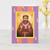 Carte Saint François d'Assise (Fleur jaune)
