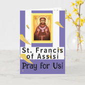 Carte Saint François d'Assise (Fleur jaune)
