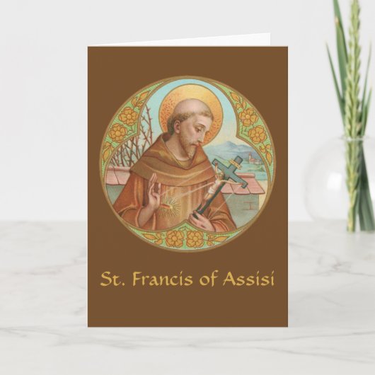 Carte Saint François d'Assise (BK 002) Salutation blanch (Devant)