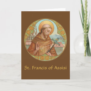 Carte Saint François d'Assise (BK 002) Salutation blanch