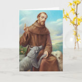 Carte Saint François d'Assise Prière pour les animaux (Fleur jaune)