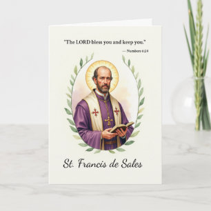 Carte Saint François de Sales Paix de Dieu avec les Écri