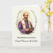 Carte Saint François de Ventes Fête des Bénédictions (Fleur jaune)