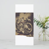 Carte Saint George assassiner le dragon (Debout devant)