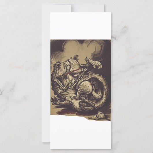 Carte Saint George assassiner le dragon (Devant)