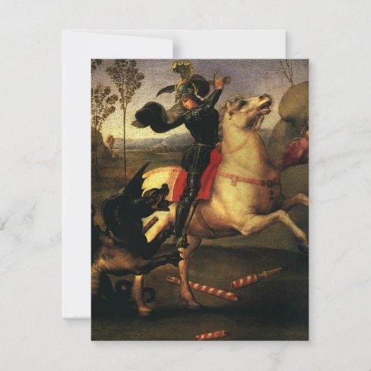 Carte Saint George combattre le dragon par Raphael Sanzi (Devant)