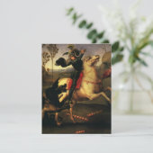 Carte Saint Georges combattant le dragon de Raphaël Sanz (Debout devant)