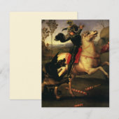 Carte Saint Georges combattant le dragon de Raphaël Sanz (Devant / Derrière)