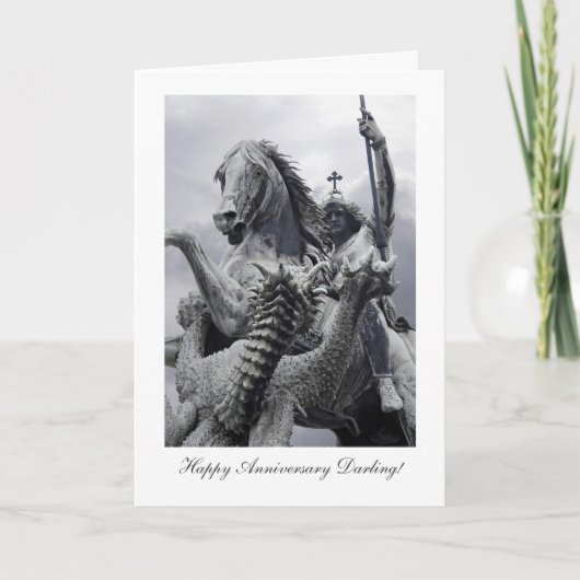 Carte Saint Georges et le Dragon, Joyeux Anniversaire Ch (Devant)