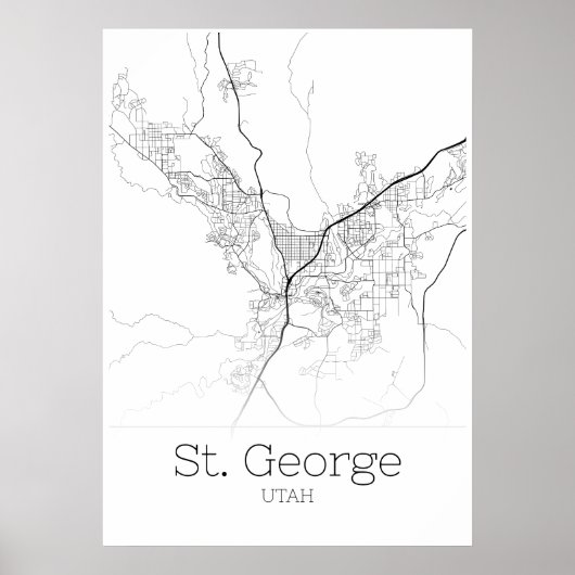 Carte Saint-Georges - Utah - Poster de la carte de (Devant)