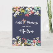 Carte Saint Godson Bénédiction de Pâques de fleurs Chris (Devant)
