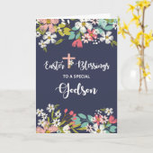 Carte Saint Godson Bénédiction de Pâques de fleurs Chris (Fleur jaune)