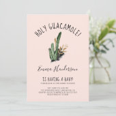 Carte Saint-Guacamole Baby shower mexicain moderne (Debout devant)