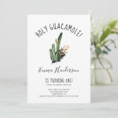 Carte Saint-Guacamole Mexicaine Moderne 1er Anniversaire (Debout devant)