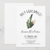 Carte Saint-Guacamole Mexicaine Moderne 1er Anniversaire (Devant / Derrière)