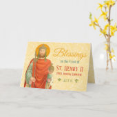 Carte Saint Henri II, Empereur (BBS 10) Fête (Fleur jaune)