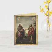 Carte Saint Jean Baptiste et Jésus - Fête de Murillo (Fleur jaune)