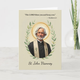 Carte Saint Jean Vianney Paix et Bénédictions de Dieu