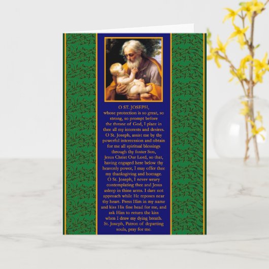 Carte Saint Joseph Card (Fleur jaune)