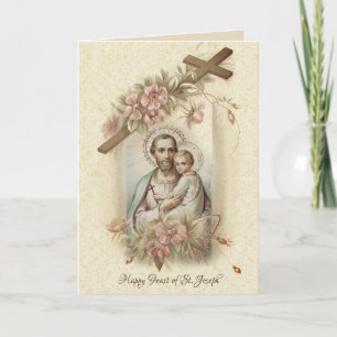 Carte Saint Joseph Fête de la prière catholique