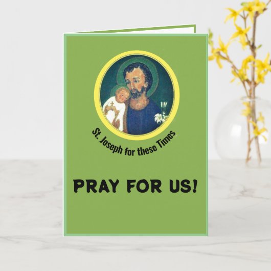 Carte Saint Joseph for these Times (Fleur jaune)