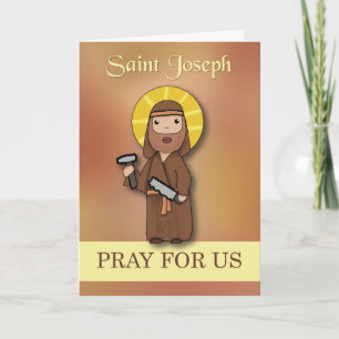 Carte Saint Joseph Priez pour nous Simple catholique Sai