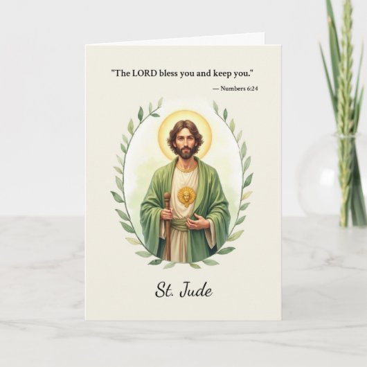 Carte Saint Jude La Paix de Dieu avec les Écritures (Devant)
