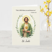 Carte Saint Jude La Paix de Dieu avec les Écritures (Fleur jaune)