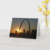 Carte Saint-Louis Arch Sunset (Fleur jaune)