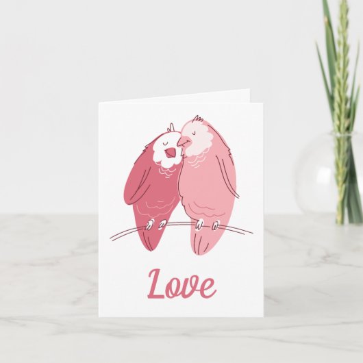 Carte Saint-Lovebirds Saint-Valentin (Devant)